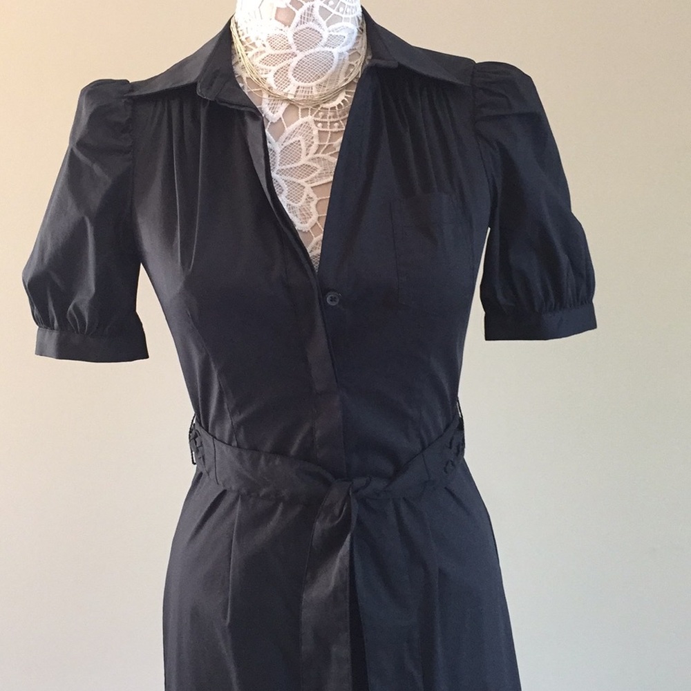 🌟BCBG short sleeve belted shirt dress NWT